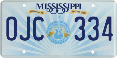 MS license plate OJC334