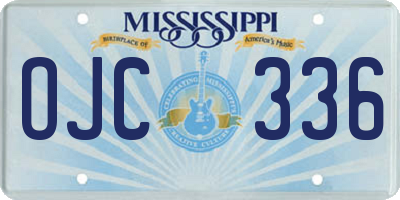 MS license plate OJC336