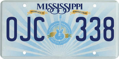 MS license plate OJC338
