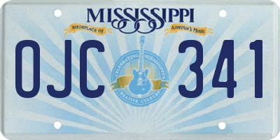 MS license plate OJC341