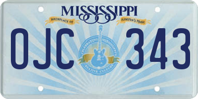 MS license plate OJC343