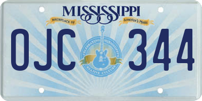 MS license plate OJC344