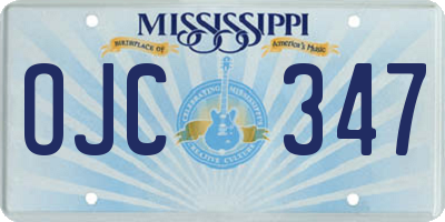 MS license plate OJC347