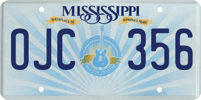 MS license plate OJC356