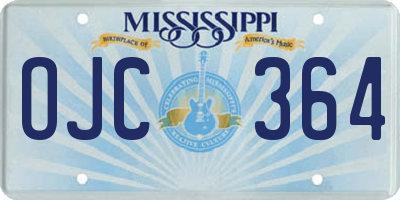 MS license plate OJC364