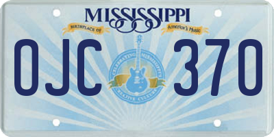 MS license plate OJC370