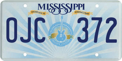 MS license plate OJC372
