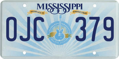 MS license plate OJC379