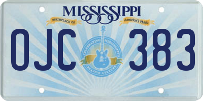 MS license plate OJC383