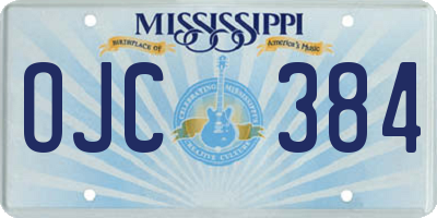 MS license plate OJC384