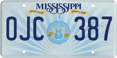 MS license plate OJC387