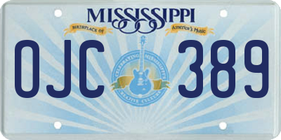 MS license plate OJC389