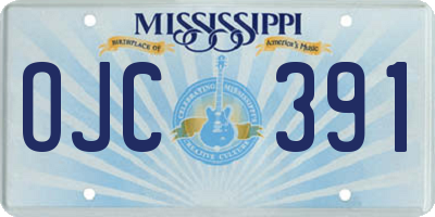 MS license plate OJC391