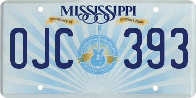 MS license plate OJC393