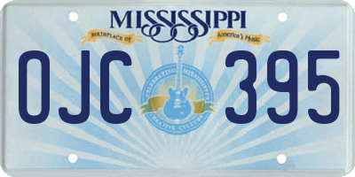 MS license plate OJC395