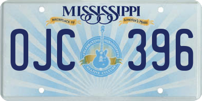 MS license plate OJC396
