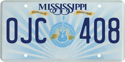 MS license plate OJC408