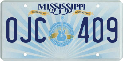 MS license plate OJC409