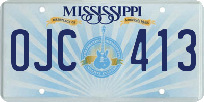 MS license plate OJC413