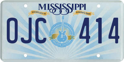 MS license plate OJC414