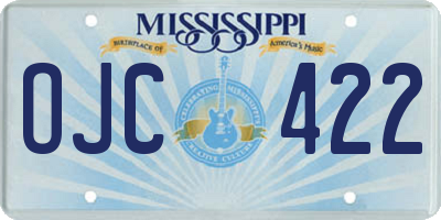 MS license plate OJC422