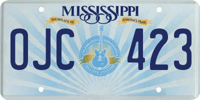 MS license plate OJC423