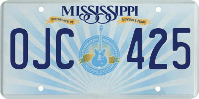 MS license plate OJC425