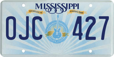 MS license plate OJC427