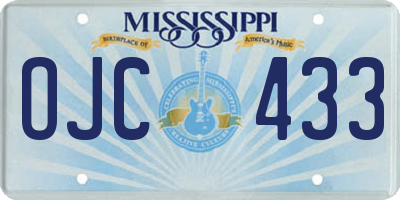 MS license plate OJC433