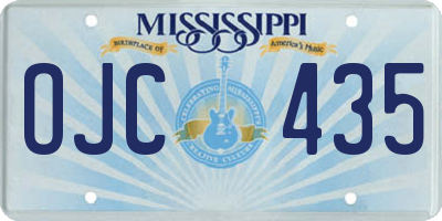 MS license plate OJC435