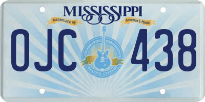 MS license plate OJC438