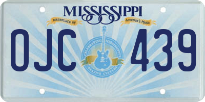 MS license plate OJC439
