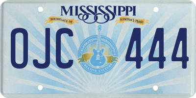 MS license plate OJC444
