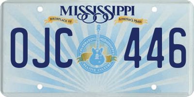 MS license plate OJC446