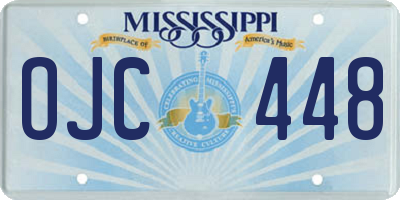 MS license plate OJC448