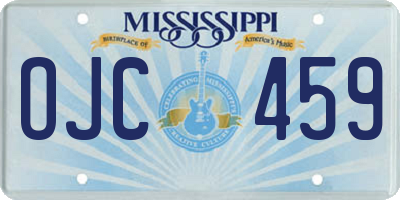 MS license plate OJC459
