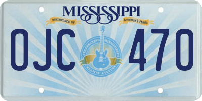 MS license plate OJC470