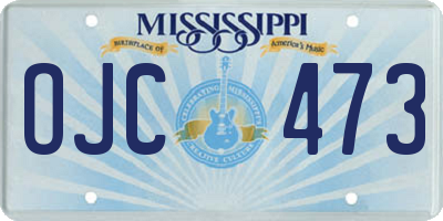 MS license plate OJC473