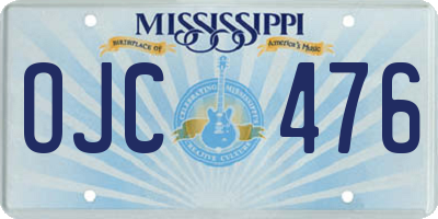 MS license plate OJC476