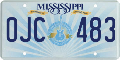MS license plate OJC483