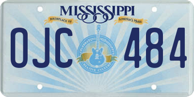 MS license plate OJC484