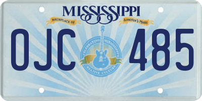 MS license plate OJC485
