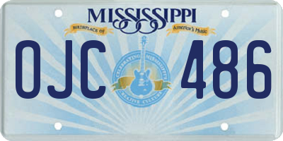 MS license plate OJC486