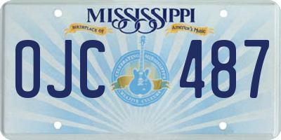 MS license plate OJC487