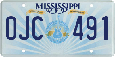 MS license plate OJC491