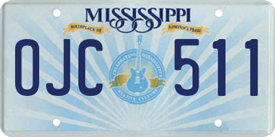 MS license plate OJC511