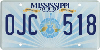 MS license plate OJC518