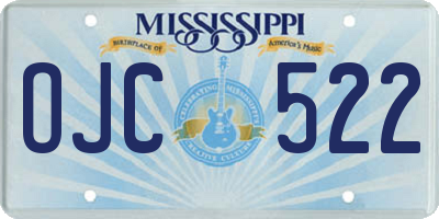 MS license plate OJC522