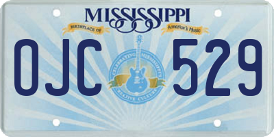 MS license plate OJC529