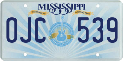 MS license plate OJC539